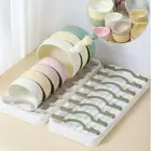 Foldable Dish Rack Kitchen Organizer Pot Lid Drying Shelf Bowl Stand Plate