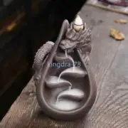 Relief Dragon Incense Burner Waterfall Backflow Incense Holder Aromatherapy