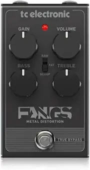 TC Electronic Analog Distortion Pedal GuitarEffect Control FANGSMETAL DISTORTION