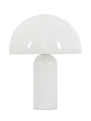 Dion 2 Light Table Lamp in Gloss White Glass