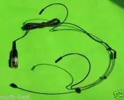 Black Wearing Headset Mic Microphone For Audio-Technica Wireless Hirose 4-Pin