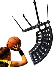 Basketball Hoop Return Attachment – Rotatable Ball Catcher, Easy Hook Setup, Training System Gear | Angled Chute Returns Shots Accurately, Durable Design Enhances Practice Around Driveways, Gyms