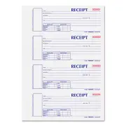 Rediform Hardcover Numbered Money Receipt Book, 6 7/8 x 2 3/4, Two-Part, 300 For