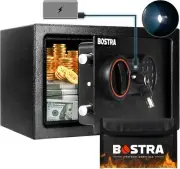 Bostra Fireproof Safe Box with Sensor Light & Fireproof Bag, Money Safe Box with