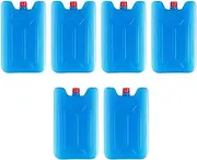 Ｓｉｍｈｏａ 6 Pack Ice Blocks for Coolers Ideal for BBQ, Fishing, and Picnics