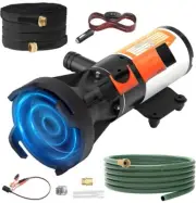 ACOVER 12V RV Portable Macerator Waste Pump for Sewage, 12GPM Quick-Release Self