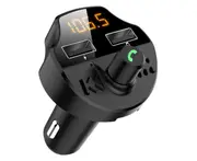 Hands-Free Wireless Bluetooth Car Kit FM Transmitter-Black