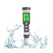 Digital Salinity Tester for Saltwater, Waterproof Pool Salt Tester, 4 in 1 Sa...