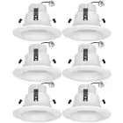 4 Inch MR16 Retrofit LED Recessed Lighting, 5CCT Selectable, GU5.3 12V, 6 Pack