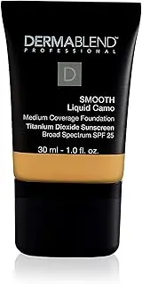 [DERMABLEND] Professional Smooth Liquid Camo - 24 Hour Hydrating Foundation with Broad Spectrum SPF 25 - Buildable Medium Coverage For Dry Skin - Dermatologist-Created - 35W Chai - 30ml