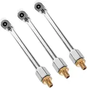 PRETYZOOM 3Pcs Tire Inflator Nozzle Adapter for Car Bicycle Motorbike High Flow Chuck with Quick Connect Hose Fitting Durable Extended Tube for Efficient Tire Inflation