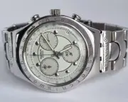 Swatch Irony Chrono Watch ROUGH AND RUGGED YCS400 New Old Stock ~ NEEDS NEW BAND