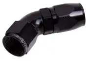 Aeroflow AF552-20BLK One Piece Full Flow Swivel 45 Degree Hose End -20AN