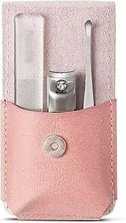 Nail Clippers Set 3PCS Manicure Set, Nail Clippers & Nail File & Ear Digging Spoon, Personal Portable Nail Clipper Set, Personal Travel Nail Care Tools for Men Women Nail Clippers Portable Set(Pink)
