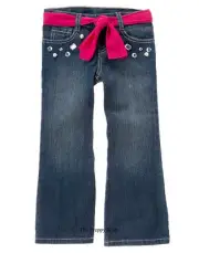 NWT Gymboree PARISIAN CHIC Girls Belted Gem Bootcut Denim Jeans Pants 12