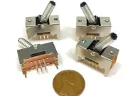 4 x slide switch toggle TS-22E01AT15 6 pin toggle dpdt 15mm on-on metal PCB G3