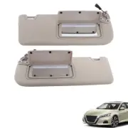 Pair Driver & Passenger Sun Visors For Nissan Altima 2019-2024 W/lights Mirrors