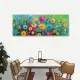 【24mama 掛畫】單聯式 油畫布 藝術繪畫 豐富多彩 抽象 柔和 春天 無框畫-80x30cm(繽紛花卉)