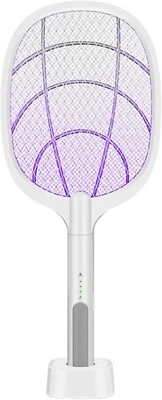Electric Bug Zapper Racket – High-Voltage Mosquito & Fly Swatter with USB Rechar