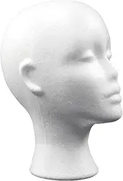 Female Foam Mannequin Head, Manikin Foam Head, Hat Wig Display Stand, Display Hair Hats Hairpieces