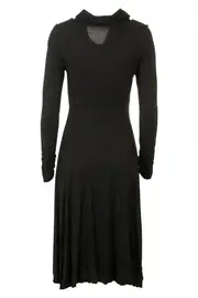 Mesh Jersey Cowl Neck Dress--HAM-91337M1