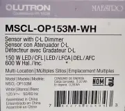 LUTRON MAESTRO MSCL OP153M WH Motion Sensor Light Dimmer Switch 150 W LED 120VAC