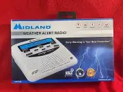 Midland WR-120B Emergency Weather Alert Radio with Alarm Clock White