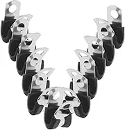 HEALEEP 20pcs Heavy Duty Hose Clamps Tube Strap Clamps with Grip Strip Secure Cable and Pipe Fasteners for Indoor Outdoor Use