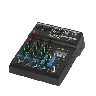 4路調音臺家用電腦舞臺混音器小型USB帶聲卡特效藍牙DJ mixer跨境 科凌旗舰店