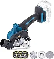 KATSU FIT-BAT 3 Inch Brushless Cordless Mini Angle Grinder Saw Compact Cut Off Tool, 6 Cutting Blades Included, for Metal, Wood, Tile and Plastic, Without Battery and Charger