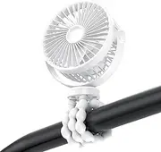 Pushchair Fan - 3-Speed USB Personal Fan - Personal Fan, Rechargeable Fan, Quiet Fan, Fan for Camping, Travel, Crib, Treadmill, Car Seat