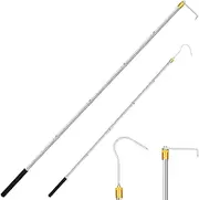 Cagaloi Cargo Grabber Reach Retriever Tool ，30-inch - 75-inch Adjustable Extensions.Versatile Heavy-Duty Truck Accessory for Pickup Truck Bed Hook bar with Comfortable Foam Handle and Two Long Hooks