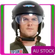 Licensed Top Gun Helmet 80s Adult Movie Deluxe Pilot Costume Accessory