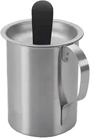 Sauce Pot Set, Basting Brush Set, Multifunctional Sturdy Build Easy Use Compact Size Heat Resistant Practical Design, BBQ Pot for Grilling, 3.66x3.66x6.1inches