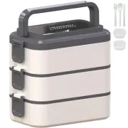 Stackable Bento Box Adult Lunch Box, 3000ML Large Capacity On-the-Go 3 Layers...