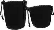 CAXUSD 2 Pcs Water Resistant Camera Lens Pouch Shockproof Storage Bag for Digital Camera Accessories Versatile Lens Case for Safe Transport and Organization