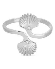 Ettika Santorini Cubic Zirconia Shell Cuff Bracelet