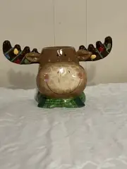 Home Interiors Moosehead Tea Light Burner Christmas Candle Holder 10 3/4” x 6”