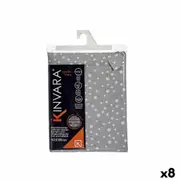 Tablecloth Jacquard Anti-stain Spots 140 x 180 Cm Grey 8 Units