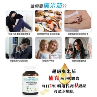 【寶齡富錦】超級奧米茄 60顆/盒(369軟膠囊 OMEGA 魚油 維生素E 亞麻仁油 琉璃苣油 葵花油)