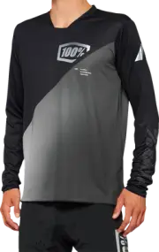 100% 40000-00003 R-Core-X Long-Sleeve Jersey - Black/Gray - XL