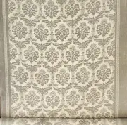 Le Gracieux Vintage Hand Printed 100% French Flax Linen Fabric