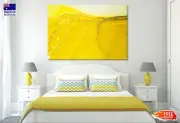 Yellow & Gold Fluid Abstract Art Wall Canvas Home Decor Australian Made Quality
