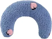Yajuyi Sleeping Mat for Cats, Neck Support Pillow with Design, Dog Bed for Kittens and Puppies, Blue
