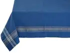 Yourtablecloth Striped Rectangle or Square Tablecloth (Nautical Blue, 52 x 52...