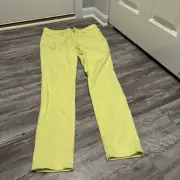 NEW Mossimo curvy skinny size 10 florescent yellow denim jeans curvy hip pants