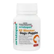 Aristopet All Wormer For Dogs and Puppy 1 per 10kg 50 Tablets Expiry Sept 2028
