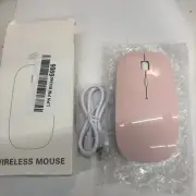 E68 Wireless Mouse Dual Mode USB Bluetooth Rechargeable Slim Optical Pink Mom G