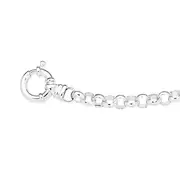 Silver 20cm Solid Belcher Bolt Ring Bracelet