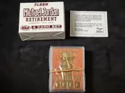 1998 FLEER MICHAEL JORDAN RETIREMENT Set of 5 23KT GOLD CARDS (9923) w/BOX COA